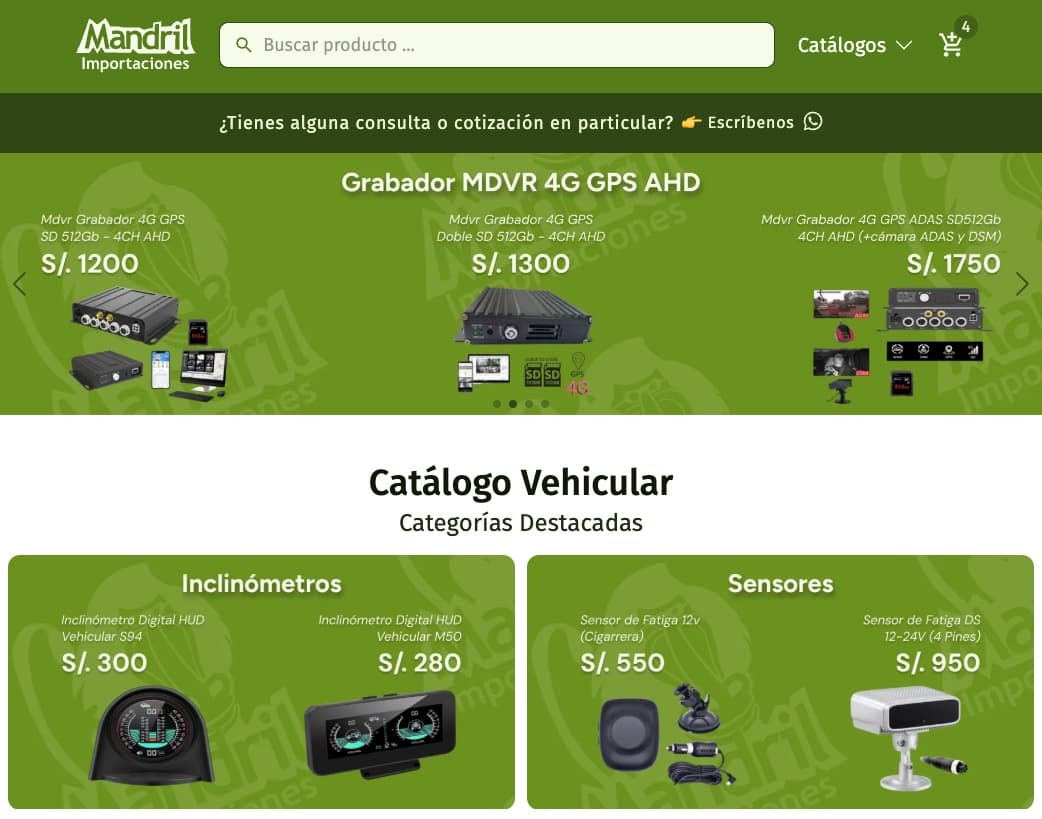 foto portada de Web Mandril Importaciones